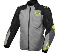 Macna Notch impermeabile Moto Tessile Giacca, grigio/nero/giallo, Taglia S
