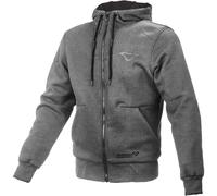 Macna Nuclone Felpa con cappuccio con zip del motociclo, grigio scuro, Taglia S