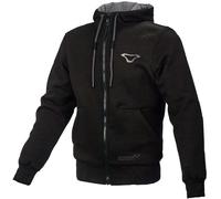 Macna Nuclone Felpa con cappuccio con zip del motociclo, nero, Taglia S