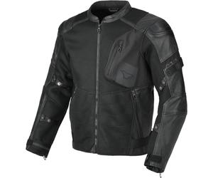 Macna Olsan Solid Giacca in pelle / tessuto da moto traforata, nero, taglia M per maschi
