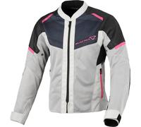 Macna Orcano 2.0 Giacca tessile moto da donna, nero-grigio-rosa, taglia S per donne