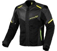 Macna Orcano 2.0 Night Eye, giacca in tessuto XXL male Nero/Grigio Scuro/Giallo Fluo