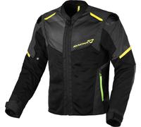 Macna Orcano 2.0 NightEye Giacca tessile da moto, nero-giallo, taglia XL per maschi