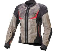 Macna Orcano Giacca tessile moto da donna, nero/marrone, Taglia XS
