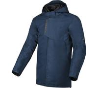 Macna Paladyn impermeabile riscaldabile Moto Giacca tessile, blu scuro, Taglia S