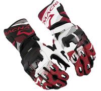 Macna Powertrack 2.0 Guanti da moto, nero/bianco/rosso, Taglia S