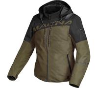 Macna Racoon impermeabile Giacca tessile moto da donna, nero-verde, taglia L per donne