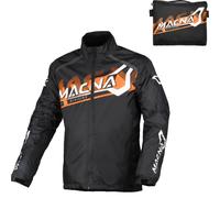 Macna Rainossi Giacca impermeabile per motociclette, nero-bianco-arancione, taglia 3XL per maschi