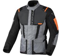 Macna Rancher 2.0 Giacca tessile da motocicletta impermeabile, grigio/rosso, Taglia XS