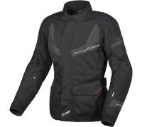 Macna Rancher impermeabile Giacca tessile moto da donna, nero/grigio, Taglia L