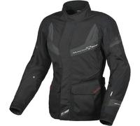 Macna Rancher impermeabile Giacca tessile moto da donna, nero/grigio, Taglia S