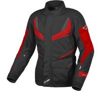 Macna Rancher impermeabile Giacca tessile moto da donna, nero/rosso, Taglia XXL