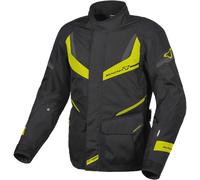 Macna Rancher impermeabile Moto Tessile Giacca, nero/giallo, Taglia XL
