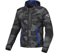Macna Riggor Camo giacca tessile moto impermeabile, grigio/mimetizzazione, Taglia L