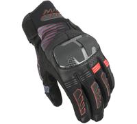 Macna Guanti da moto Rime 2.0 pelle e tessuto Nero/Rosso XXL