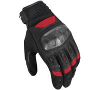 Macna Rime Guanti da moto traforati, nero/rosso, Taglia 3XL