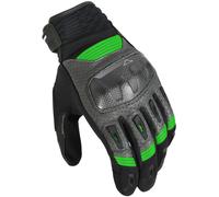 Macna Rime Guanti da moto traforati, nero/verde, Taglia 3XL