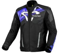 Macna Sevent, giacca tessile impermeabile 3XL male Nero/Blu/Bianco