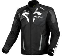 Macna Sevent, giacca tessile impermeabile S male Nero/Bianco