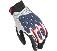 Macna Tanami Guanti da moto, bianco/nero/blu, Taglia XL