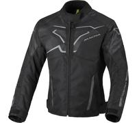 Macna Tazar 2.0 Giacca tessile impermeabile per motociclette, nero, taglia S per donne