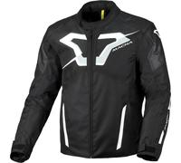 Macna Tazar 2.0 impermeabile Giacca tessile moto, nero-bianco, taglia S per maschi