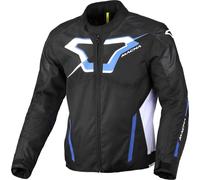 Macna Tazar 2.0 impermeabile Giacca tessile moto, nero-bianco-blu, taglia XL per maschi