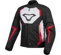 Macna Tazar impermeabile Moto Tessile Giacca, nero-bianco-rosso, taglia M per maschi