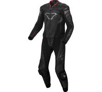 Macna Tracktix Tuta in pelle da moto traforata in due pezzi, nero, taglia 56 per maschi
