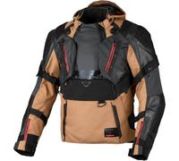 Macna Tryton NightEye impermeabile Giacca in pelle/tessuto da moto, nero-marrone, taglia XL per maschi