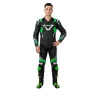 Tuta Moto Pelle Uomo Macna Armadyl 1pc Black / Green Taglia:54