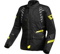 Macna Ultimax impermeabile Giacca tessile moto da donna, nero/giallo, Taglia M