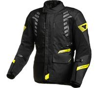 Macna Ultimax, giacca tessile impermeabile M male Nero/Giallo Fluo