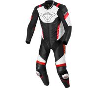 Macna Varshall, tuta in pelle 1pz. traforata 52 male Nero/Bianco/Rosso