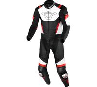 Macna Varshall, tuta in pelle 2pz. traforata 56 male Nero/Bianco/Rosso
