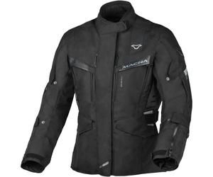 Macna Zastra Solid impermeabile Giacca tessile moto da donna, nero, Taglia L