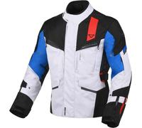 Macna Zastro impermeabile Moto Tessile Giacca, nero/grigio/blu, Taglia M