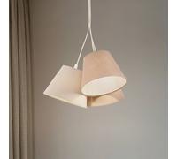 Maco Design Lampada a sospensione Boho, a 3 luci, crema/beige, iuta Maco Design