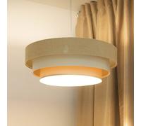 Maco Design Lampada a sospensione Boho, crema/beige, Ø 60 cm, altezza 20 cm, iuta Maco Design