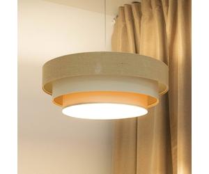 Maco Design Lampada a sospensione Boho, crema/beige, Ø 60 cm, altezza 20 cm, iuta Maco Design