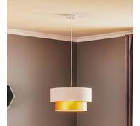 Maco Design Lampada a sospensione Dorina, color crema/oro, Ø 40 cm Maco Design