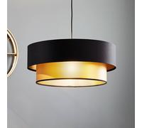 Maco Design Lampada a sospensione Dorina, nero/oro Ø 50 cm Maco Design
