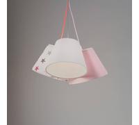 Maco Design Lampada a sospensione per camere di bambini Zsofia a 3 luci bianco/rosa Maco Design