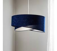 Maco Design Lampada a sospensione Vivien, bicolore, blu/argento Maco Design