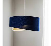 Maco Design Lampada a sospensione Vivien tricolore blu/beige/oro Maco Design