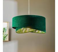Maco Design Lampada a sospensione Vivien, verde con stampa floreale su tutta la superficie Maco Design