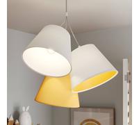 Maco Design Lampada a sospensione Zsofia, a 3 luci, bianco/giallo Maco Design