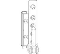 Maco Multi cuscinetto angolare DT160 per finestre in legno a destra, aria piegata 12 mm, battente 20 mm, portata 160 kg, acciaio zincato bianco