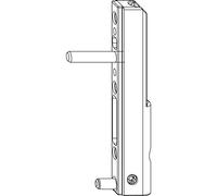 Maco - Nastro angolare universale in PVC per finestre in plastica, con perno ø 5 mm, lunghezza 23 mm, 120 kg, acciaio zincato color titanio