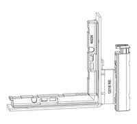 MACO Nastro per cuscinetti piegati con UV e base sinistra, per finestre in legno, 12/18 - 13 mm, portata 160 kg, acciaio zincato argento